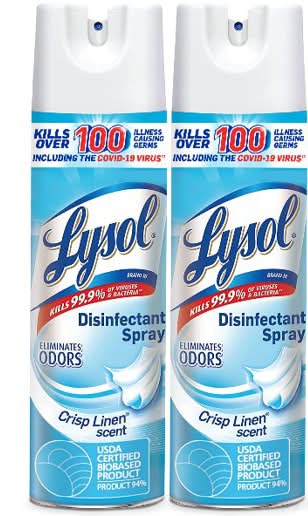 Lysol Disinfectant Spray, Crisp Linen (38 oz, 2 ct)