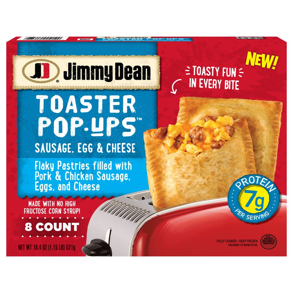 Jimmy Dean Toaster Pop-Ups Sausage Egg & Cheese (18.4 oz, 8 ct)