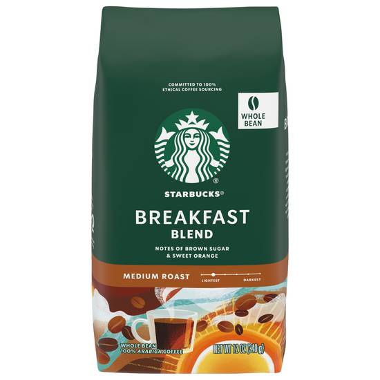 Starbucks Medium Roast Breakfast Blend Coffee (12 oz)