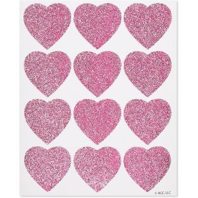 24ct Pink Heart Sticker Sheets