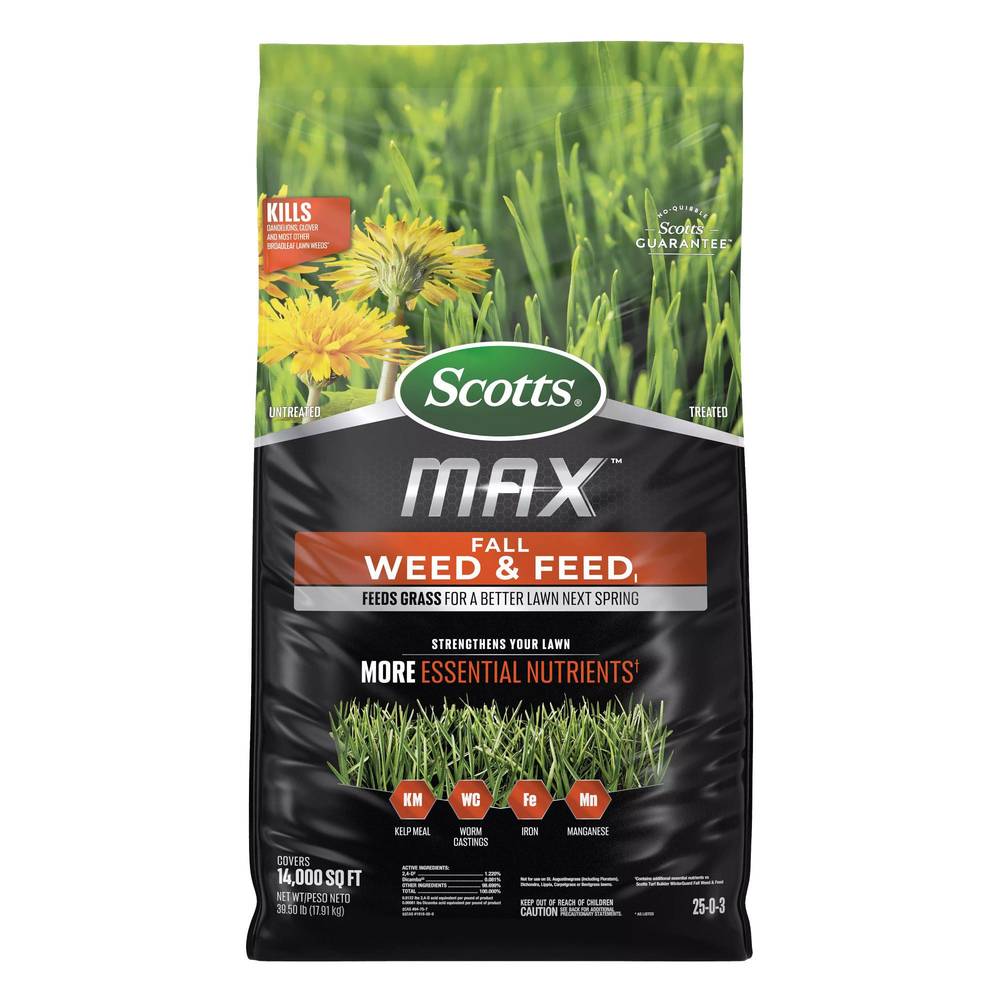 Scotts MAX Fall Weed & Feed, 14,000 Sq. Ft.