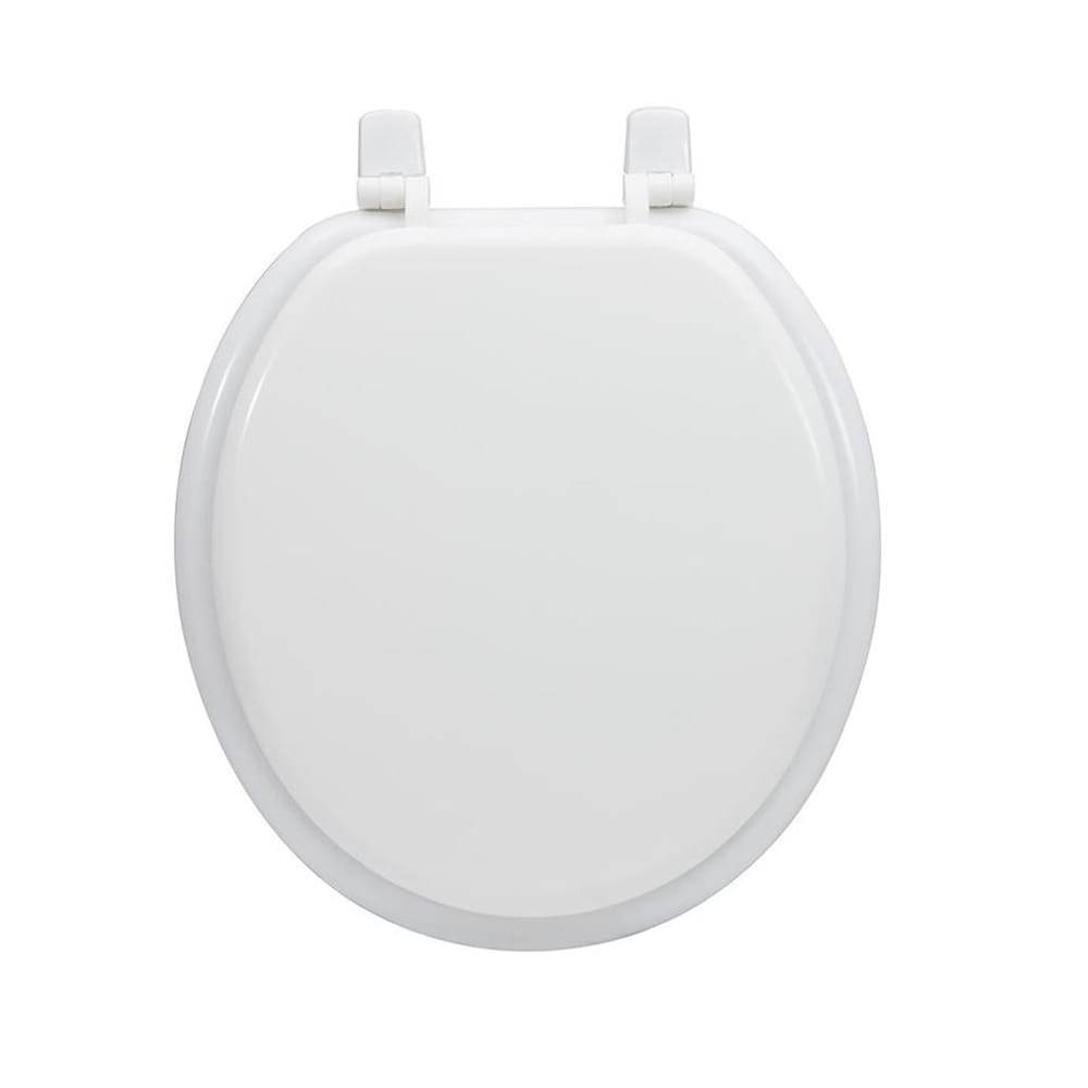 Project Source Wood White Round Toilet Seat | HY-D04