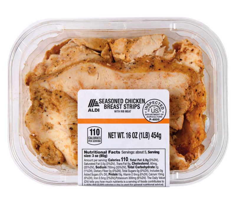 Aldi Seasoned Chicken Breast Strips (16 oz)