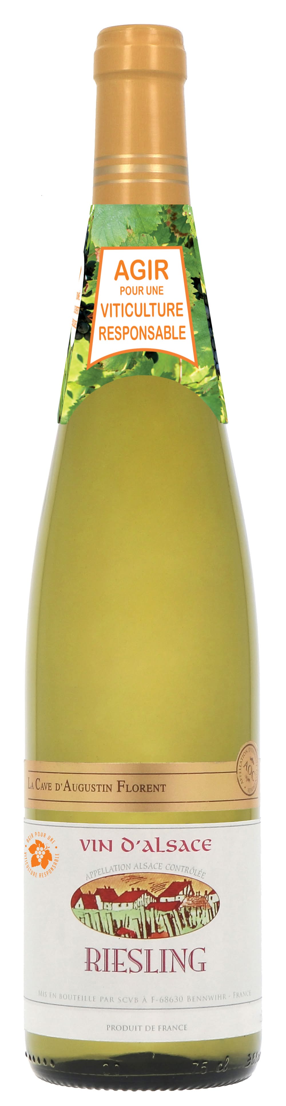 La Cave d'Augustin Florent - Vin blanc aoc d'alsace riesling (750ml)