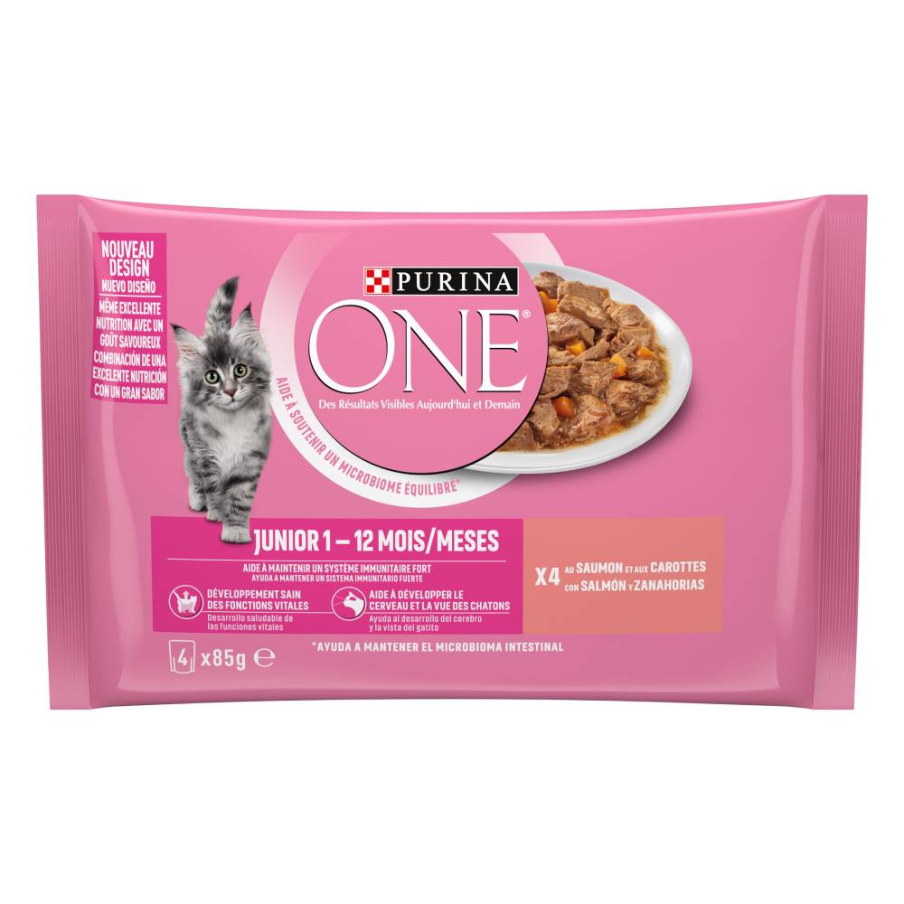 Snack Purina Junior De Salmón Para Gatos 340Gr