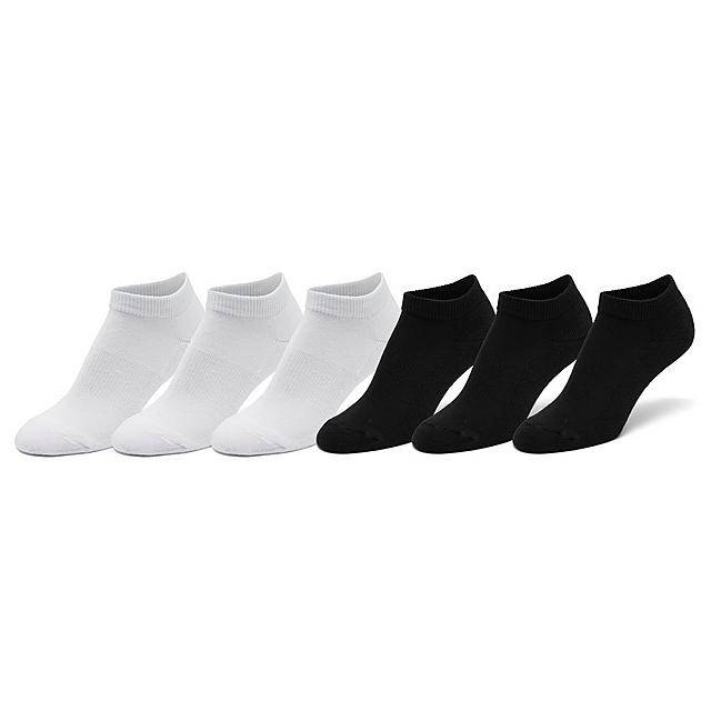 Little Kids Sonneti Low Cut Socks, Small, White-Black (6 ct)