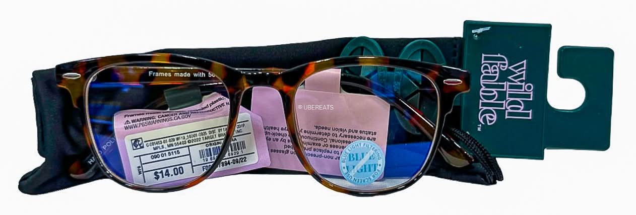 Wild Fable Women's Milky Plastic Square Blue Light Filtering Glasses, Women