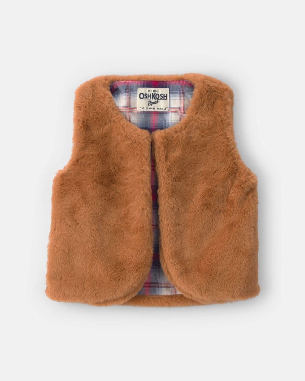Toddler Girl Faux Fur Vest - Brown - 3T