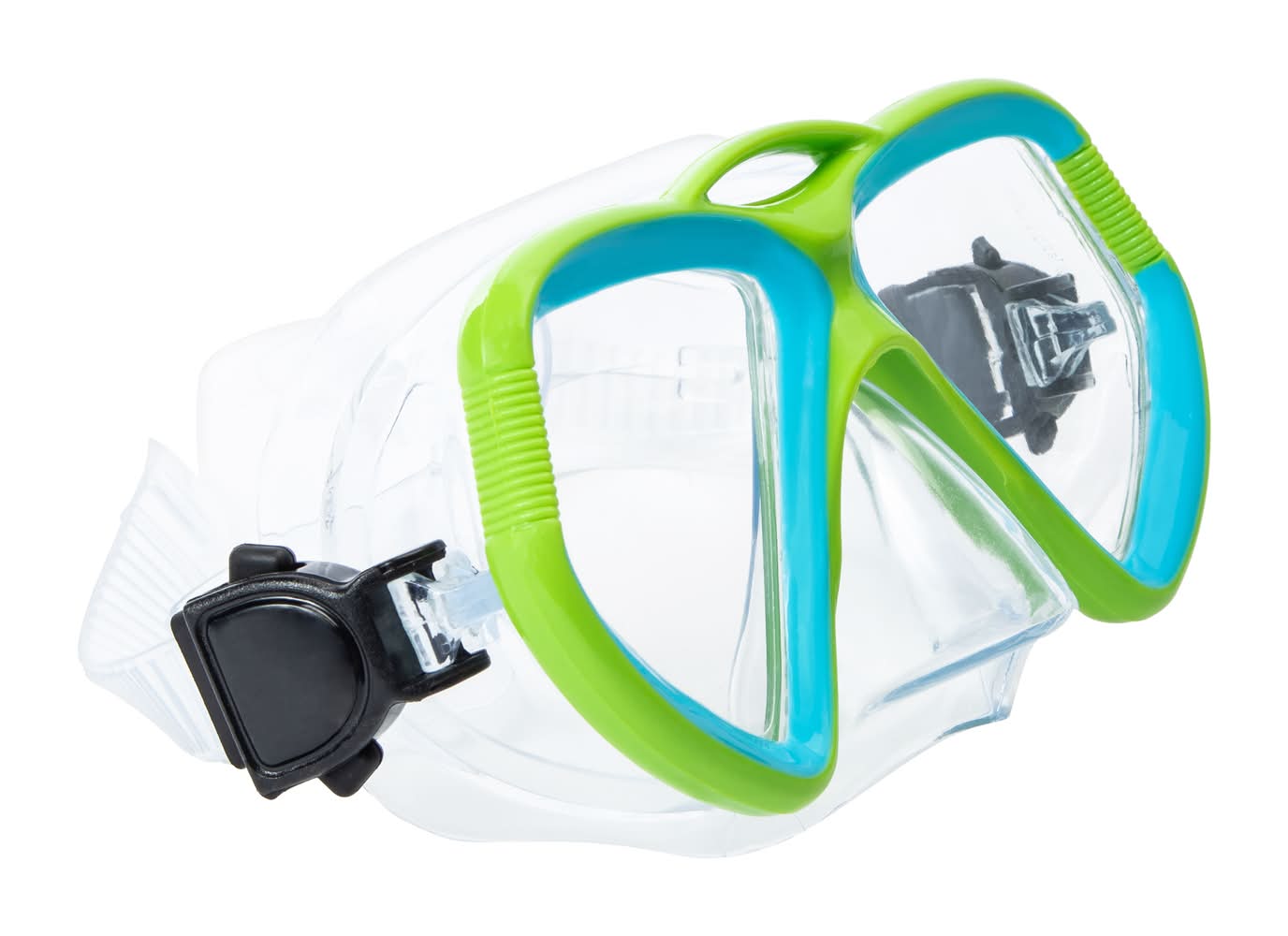 Outdoor Youth Swimming Mask, Blue-Green