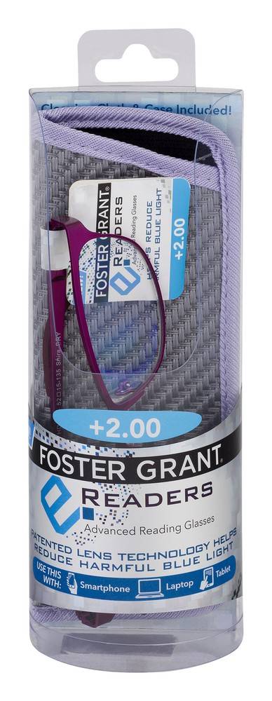 Foster Grant Readers +2.00 Glasses With Case (1 ct)