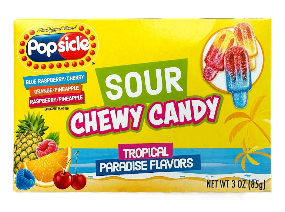 Popsicle Sour Chewy Candy, Tropical Paradise (3 oz)