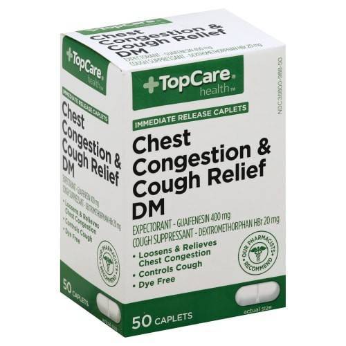 Topcare Chest Congestion & Cough Relief Expectorant (50 caplets)