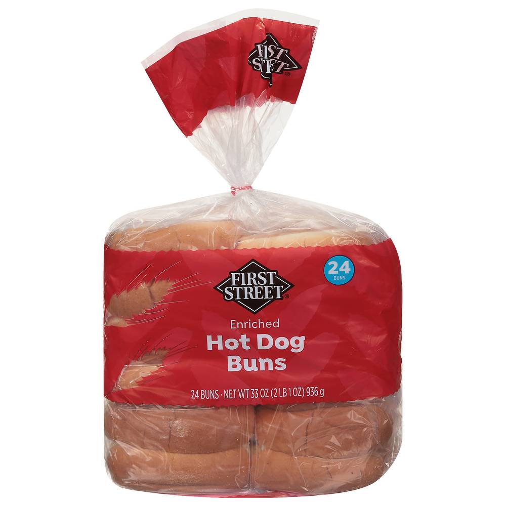 First Street Enriched Hot Dog Buns (33 oz, 24 ct)