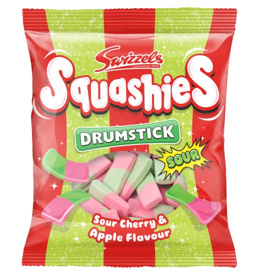 Swizzels Sour Cherry & Apple, Drumstick Squashies (140g)