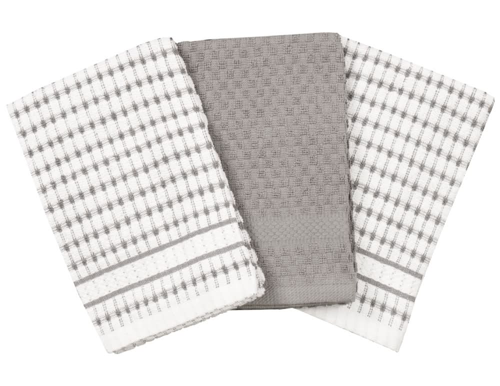 Everyday Living Popcorn Kitchen Towel, Charcoal (3 ct)