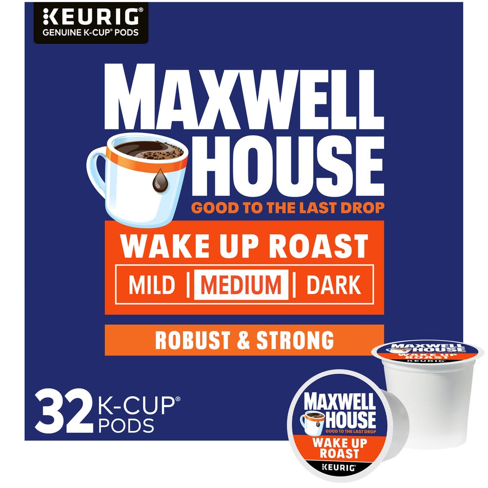 Maxwell House Wake Up Medium Roast K Cup Coffee Pods (9.9 oz, 32 ct)