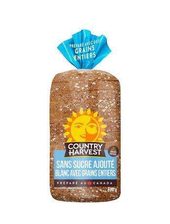 Country Harvest No Sugar Added Whole Grain White Sliced Bread (600 g)