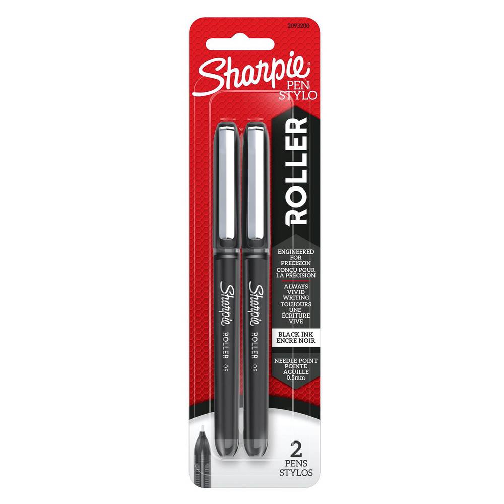 Sharpie pack bolígrafo tinta roller negro (2 u)
