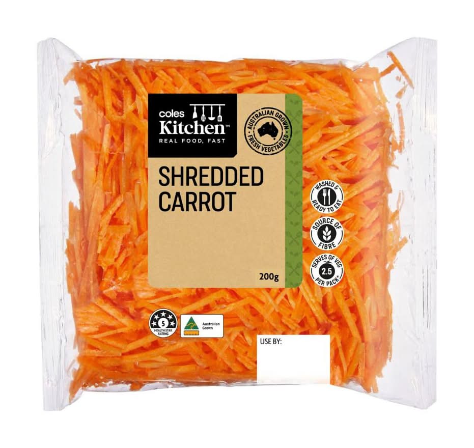 Coles Kitchen Shredded Carrot 200g