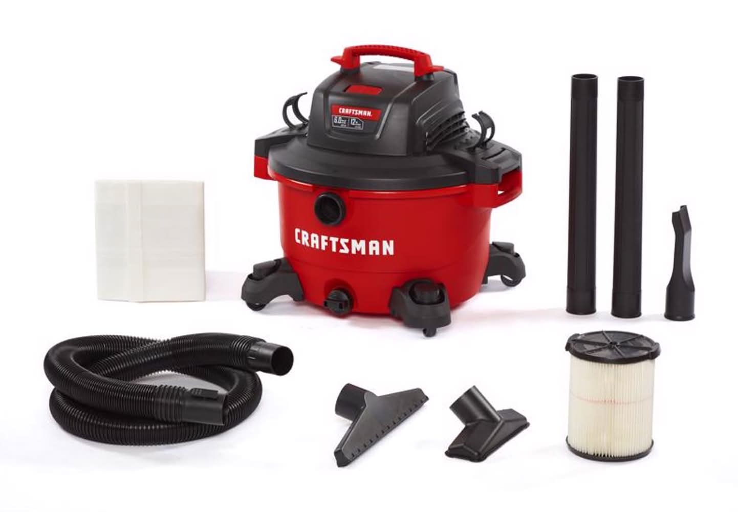 Craftsman 12 Gal. Corded Wet/Dry Vacuum 10.5 Amps 120 V 6 Hp