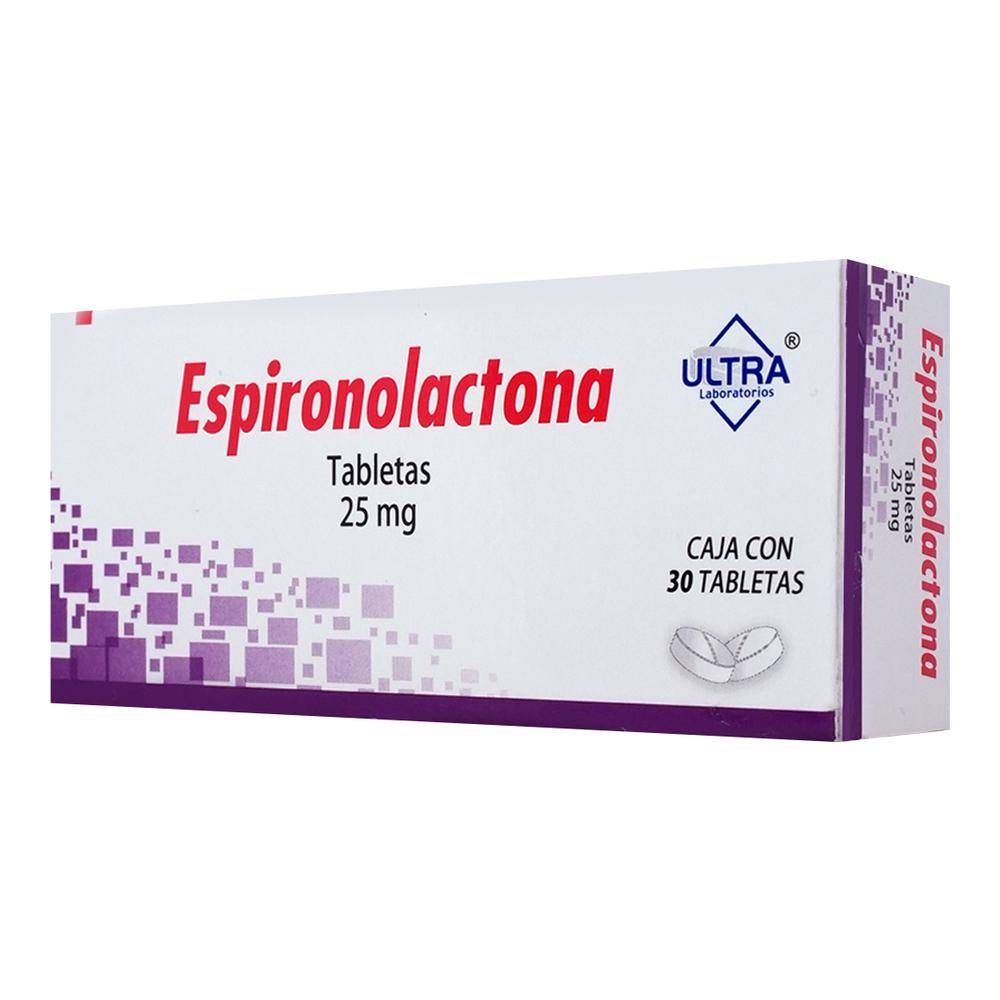 Ultra laboratorios espironolactona tabletas 25 mg (30 piezas)