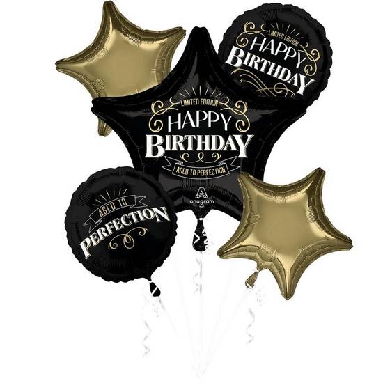 Uninflated Better With Age Foil Birthday Balloon Bouquet, 5pc