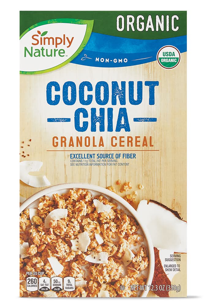 Simply Nature Organic Granola Cereal, Coconut Chia (12.3 oz)