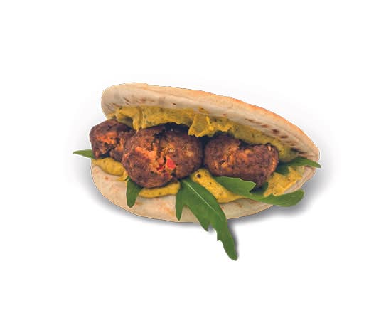 Spicy Curry Falafel Naan