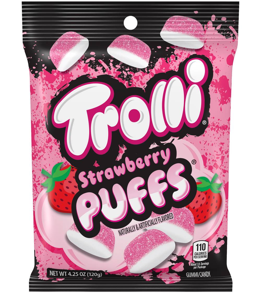Trolli Strawberry Puffs Gummy Candy (4.25 oz)