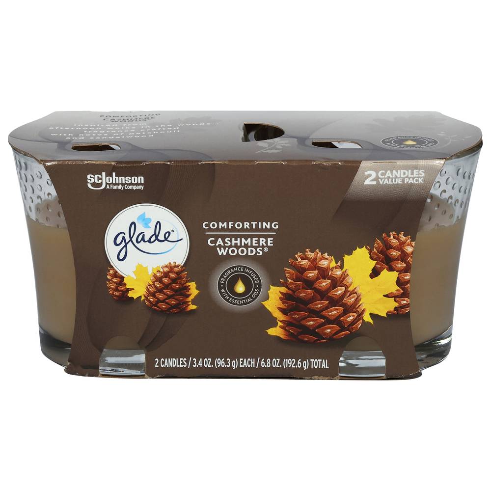 Glade Cashmere Woods Candle Value pack (6.8 oz)