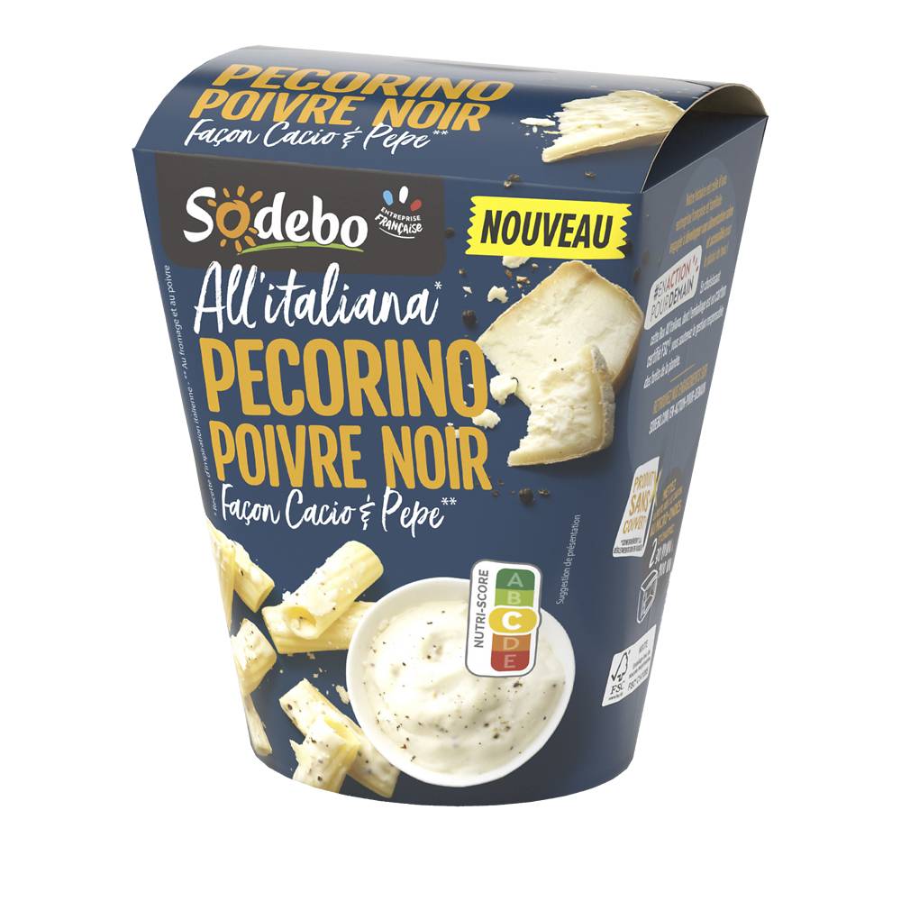 Sodebo - All italiana pecorino poivre noir façon cacio et pepe (280g)