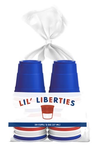 Lil Liberties Disposable Mini Shot Cups, Red/White/Blue (20 ct)