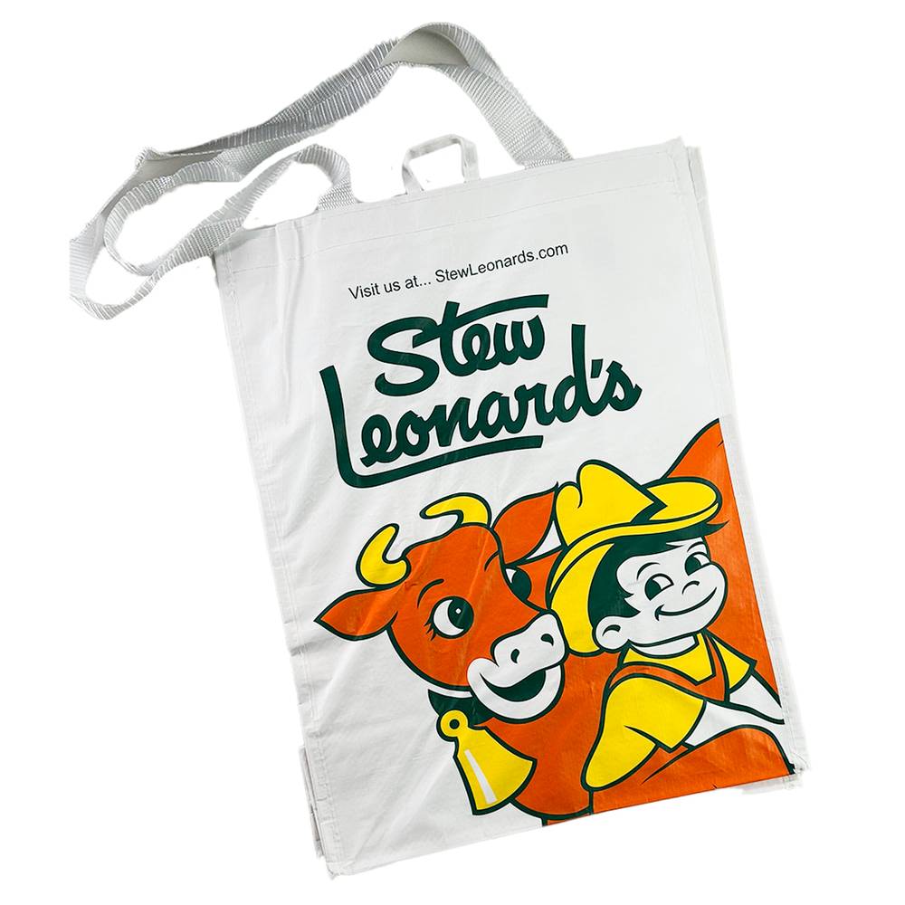 Stew Leonard's Classic Kid & Cow Reusable Bag, White