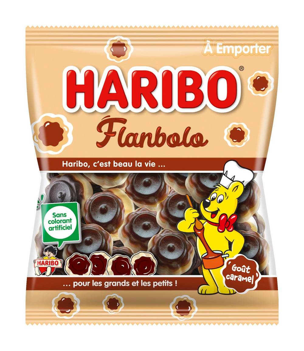 Haribo - Bonbons flambolo, caramel (100g)