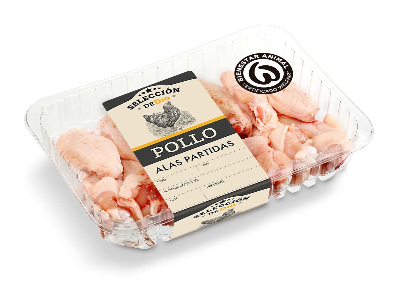 Alas Partidas De Pollo Selección De Dia Bandeja 550 G Aprox.