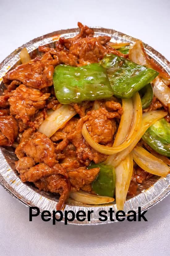 Combination pepper Steak.