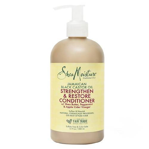 SheaMoisture Strengthen and Restore Rinse Out Hair Conditioner, Jamaican Black Castor Oil - 13.0 fl oz