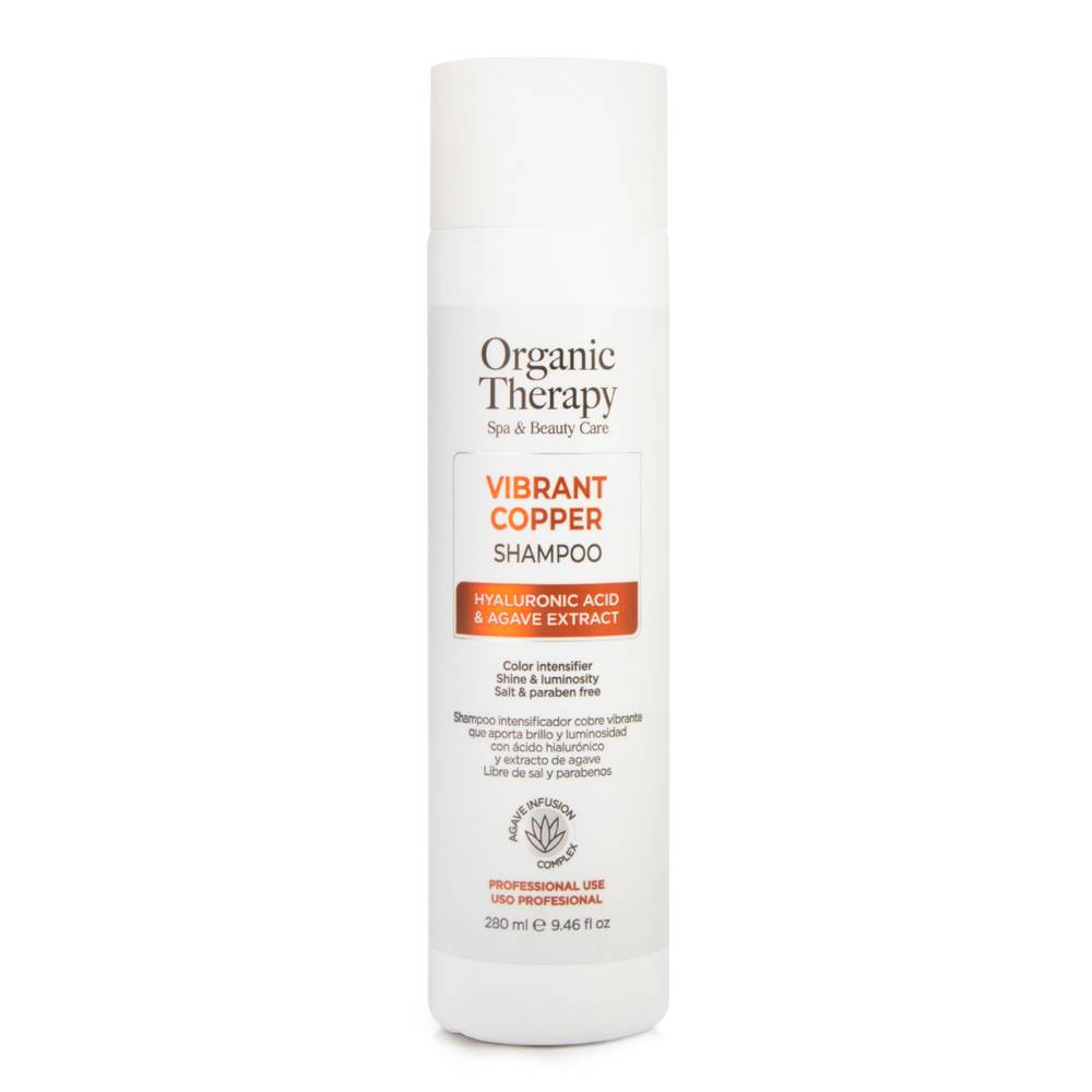 Organic Therapy · Shampoo intensificador, cobre vibrante (280 ml)