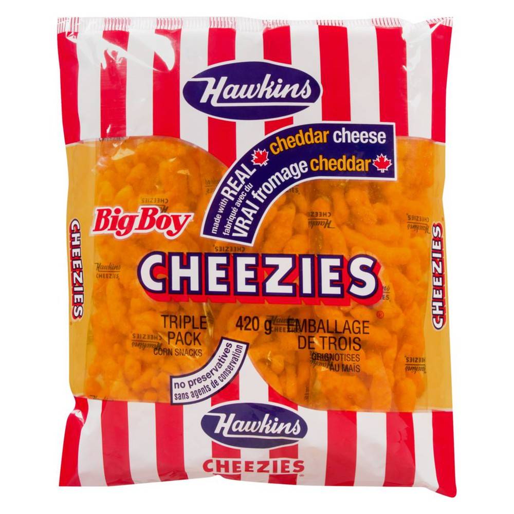 Hawkins Big Boy Cheezies (3 x 140 g)