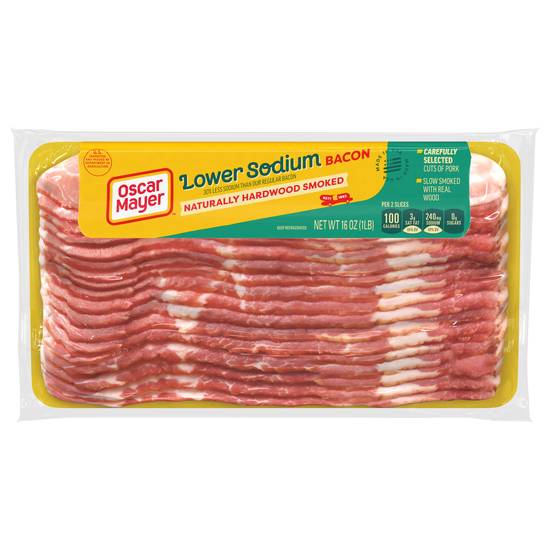 Oscar Mayer Lower Sodium Naturally Hardwood Smoked Bacon