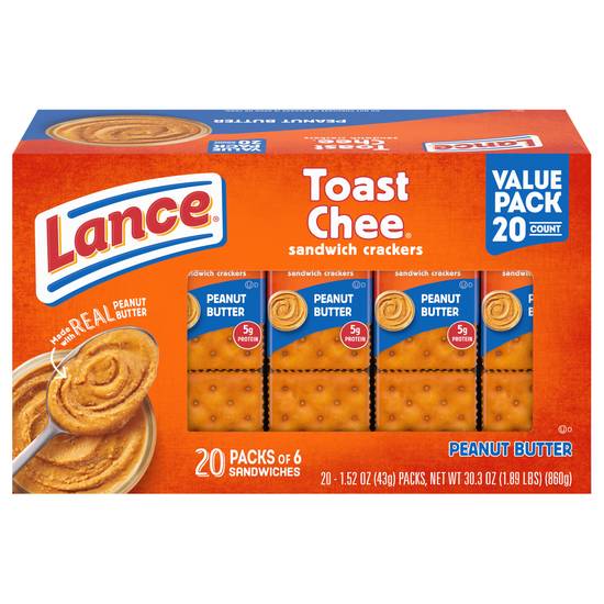 Lance Peanut Butter Toast Chee Sandwich Crackers