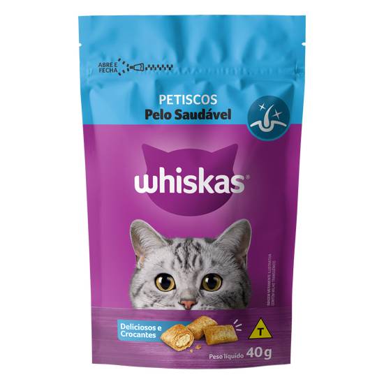 Whiskas petisco para gatos pelo saudável (40 g)