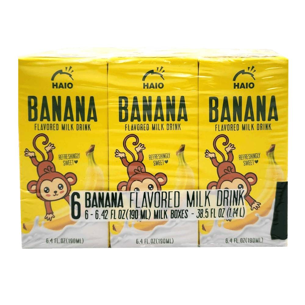 Haio Milk Drink, Banana (6 x 6.4 fl oz)