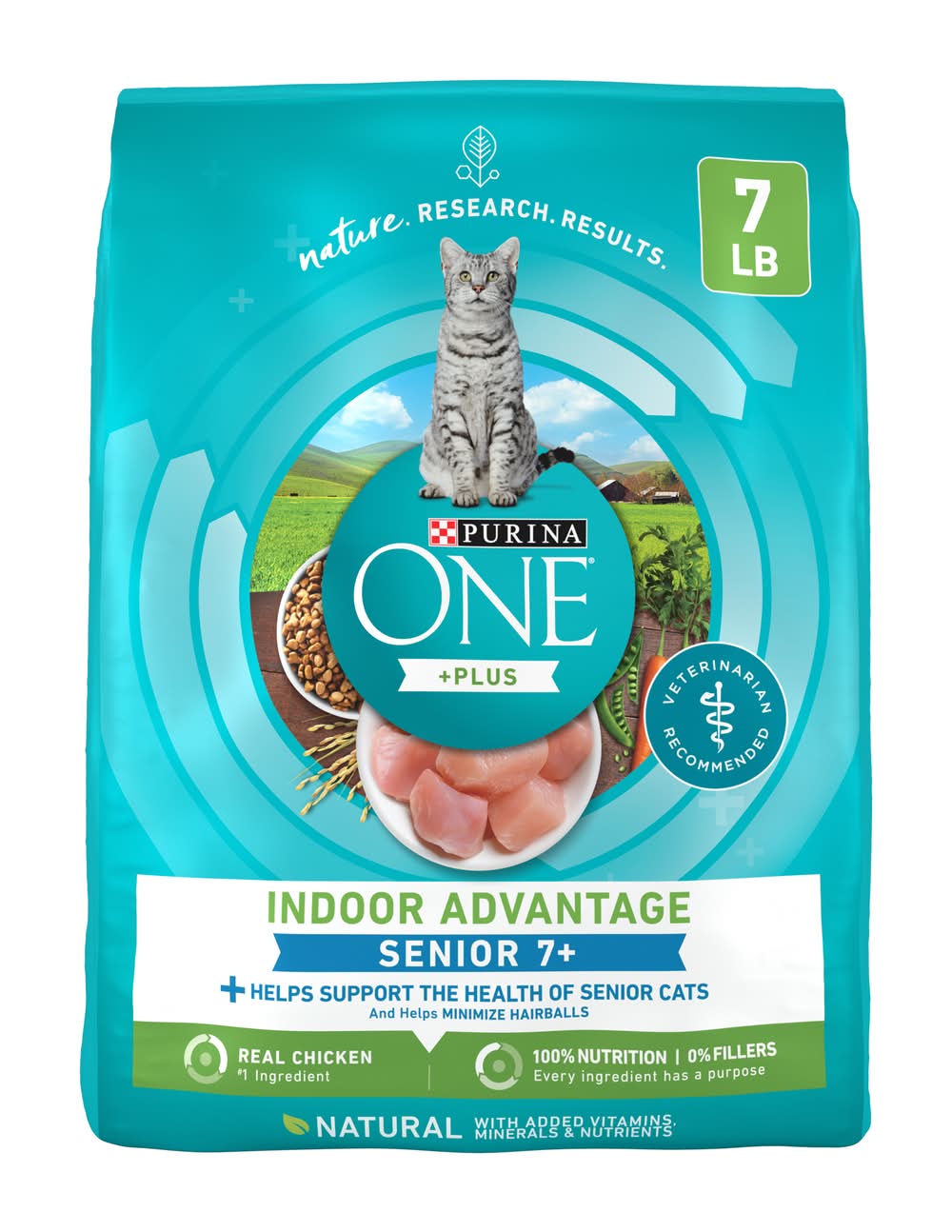 Purina One Natural Plus Indoor Advantage Senior Cat Food (7 lbs)