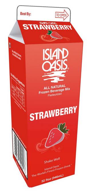 Frozen Island Oasis - Strawberry Smoothie Mix - 12/1 Qt (Case of 12)