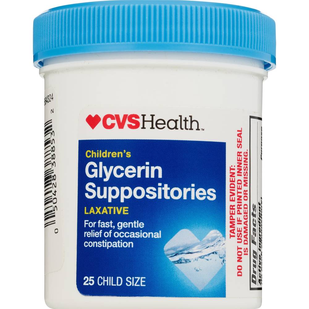 CVS Health Glycerin Suppositories Childrens Laxative (25 ct)