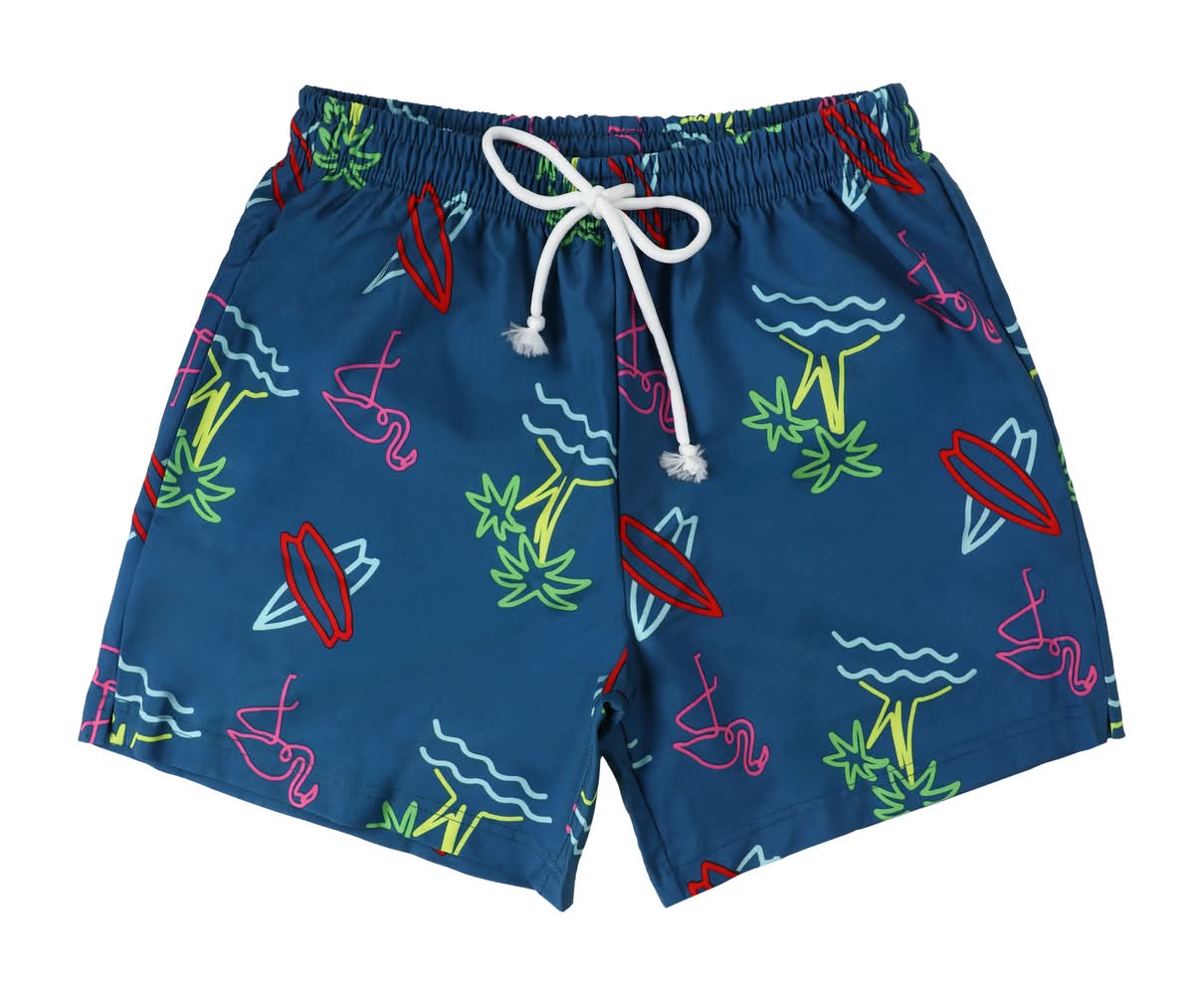 Young Mens Swimming Trunks Large Navy