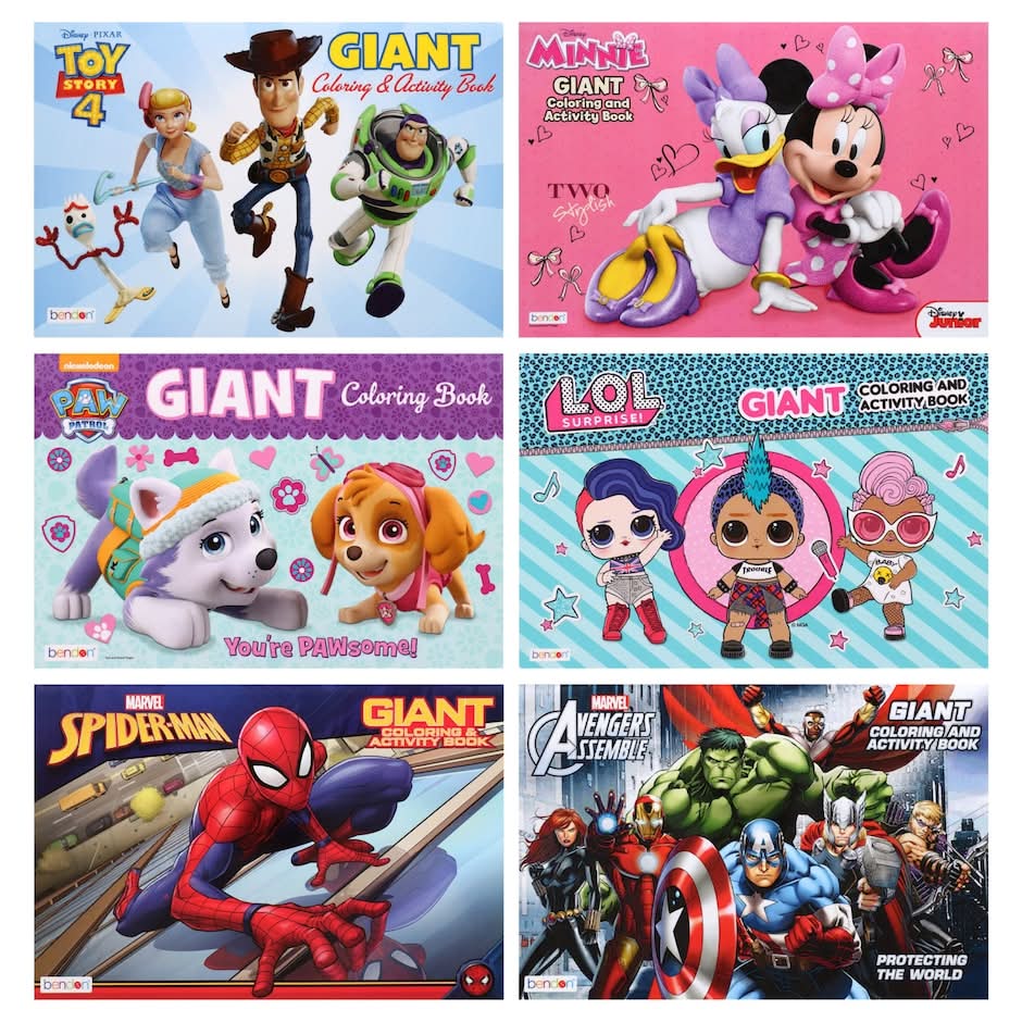 Character Color & Activity Books, 11x16 in