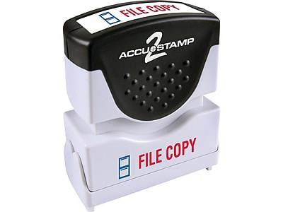 Accu-stamp Shutter Pre-Inked One-Color File Copy Stamp Red Ink