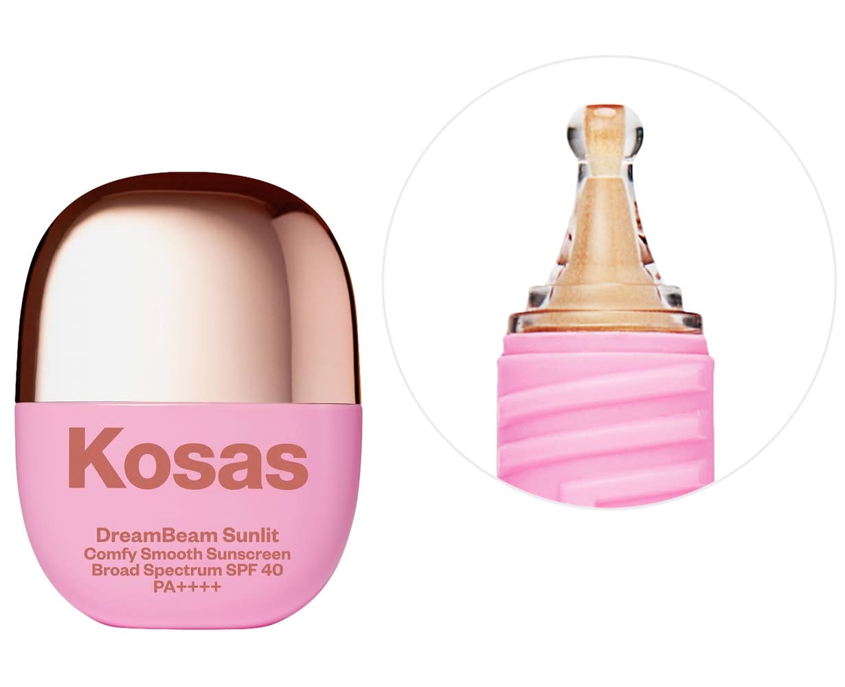 Kosas Mini DreamBeam Silicone-Free Mineral Sunscreen SPF 40 with Ceramides and Peptides 0.5 oz/15 mL